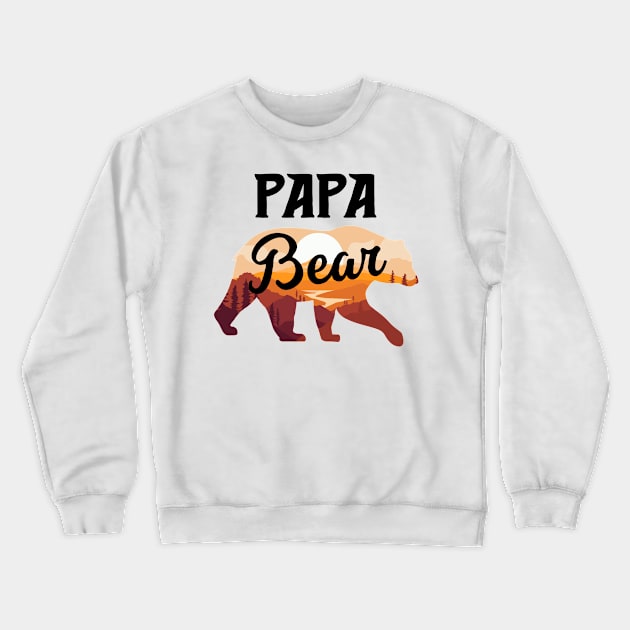 Papa Bear Crewneck Sweatshirt by Super Atomic Tees